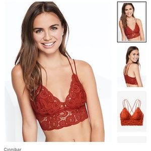 New PINK lace bralette